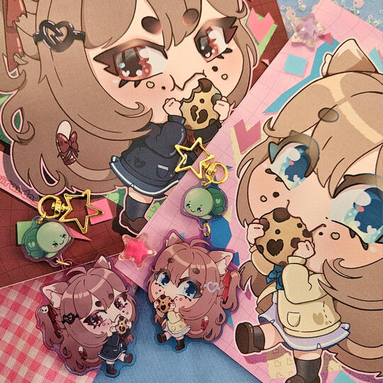 Prints e Chaveiro Vtuber Neuro e Evil Prints e Chaveiro Vtuber Neuro e Evil