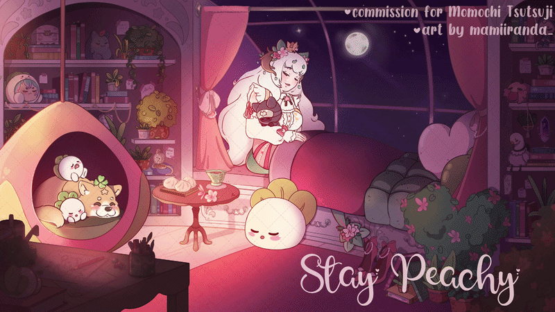 Stay Peachy - tela de encerramento para Momochi